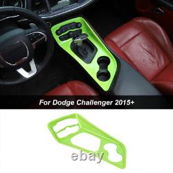 Green Full Interior Center Console Decor Cover Trim Kit For Dodge Challenger 15+