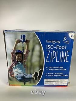 Hearthsong150' Backyard Zipline Kit250 Lb CapacityEasy Install (732787) BLUE