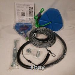 Hearthsong150' Backyard Zipline Kit250 Lb CapacityEasy Install (732787) BLUE
