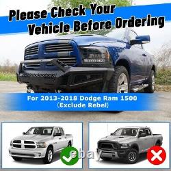 Heavy Duty Front Bumper Kits withLED Light+D-Rings For 2019-2023 Dodge Ram 1500