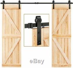 Heavy Duty Sliding Barn Door Hardware Track Kit Slide Smoothly Easy Install