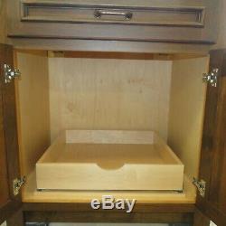 High Quality Solid Wood rollout shelf kit, fits 24 opening Easy Installation