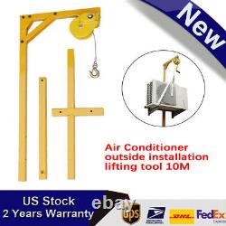 Home A/C Outside Installation Tool Kit With Dedicated Pulley & Hanger, 10m Ropes