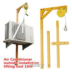 Home A/C Outside Installation Tool Kit With Dedicated Pulley & Hanger, 10m Ropes