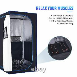 Home Sauna Kit for Slimming Fat Loss & More 1300W Infrared Sauna Tent with Chair