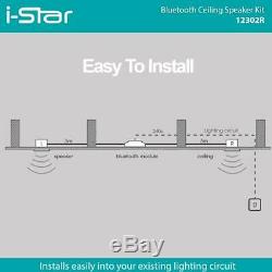 I-Star Ceiling Bluetooth Speakers Complete Kit Easy To Install Ceiling