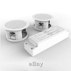 I-Star Ceiling Bluetooth Speakers Complete Kit Easy To Install Ceiling Fit in