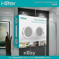 I-Star Ceiling Bluetooth Speakers Complete Kit Easy To Install Ceiling Spea