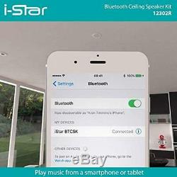 I-Star Ceiling Bluetooth Speakers Complete Kit Easy To Install Ceiling Speaker