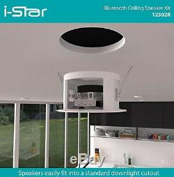 IStar Ceiling Bluetooth Speakers Complete Kit Easy To Install Ceiling Speak