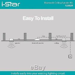 IStar Ceiling Bluetooth Speakers Complete Kit Easy To Install Ceiling Speak
