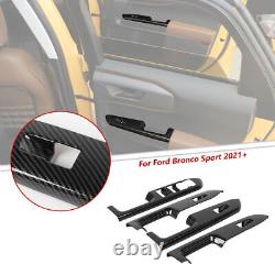 Interior Center Console Cover Trim Kit For Ford Bronco Sport 2021+ Carbon Fiber