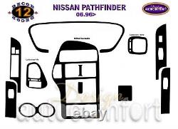 Interior Dash Trim Cover Set Fits For Nissan Pathfinder 98-04 12 PCS Silver Look
