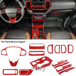 Interior Decoration Trim Cover Kit For Ford Bronco Sport 2021+ Red Accessories