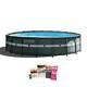 Intex 18ft X 52in Ultra Xtr Round Swimming Pool, Pump, Ladder, & Cleaning Kit