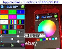 JHB 4PCS 15.5DOUBLE ROW RGB Color Change LED Wheel Lights+12PCS Rock Lights KIT