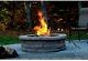 Large Easy Install 47 In. Concrete Fire Pit Ring Kit Gray Outdoor Fireplace
