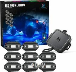 MICTUNING C1 8 Pods RGBW LED Rock Light Underglow Neon Light Kit Music Bluetooth