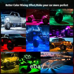 MICTUNING C2 RGBW LED Rock Lights 8 Pods Offroad Lamp Underglow Neon Lights Kit