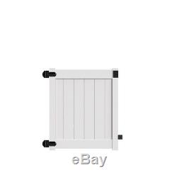 New Walk Fence Gate Kit 4 x 4 White Vinyl Bryce Washington Series Easy Install