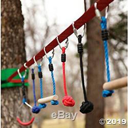 Ninja Line Hanging Obstacles Kit Nylon Rope Textured Grip Easy Installation