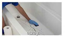 NuTub White Bathtub Base Non-Slip INLAY-WT-1640-1 Acrylic Repair Kit 16 x 40