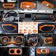Orange Car Interior Accessories Cover Trim Kit For Jeep Wrangler Jl 18-21 21pcs