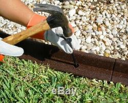 Outdoor Garden Equipment Landscape Edging Kit 6 Pieces Easy Install Black Finish