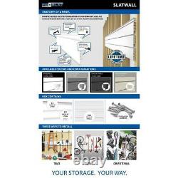 Proslat 8' Wall Panel Kit Easy Install Tool Equipment Holding Organizer Charcoal