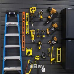 Proslat 8 ft. Gray Wall Panel Kit Easy Install Tool Equipment Holding Organizer