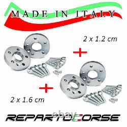 REPARTOCORSE WHEEL SPACERS KIT (2 x 12mm + 2 x 16mm) for FIAT 500 / 595 ABARTH