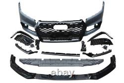 RSQ5 Style Front bumper kit with Lip and grilles Fit Audi Q5 2018 2019 2020 B9
