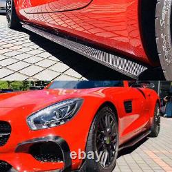 Real Carbon Side Skirts Extension Lip Fit For Mercedes Benz GTS AMG GT 2015-17