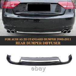 Rear Bumper Diffuser Silver Strip Spoiler Kits for Audi A5 Coupe Non-Sline 08-11