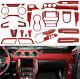 Red Carbon Full Set Decor Interior Trim Kits For Ford Mustang 2015+ Accessories