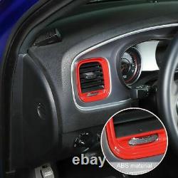 Red Full Kit Interior Decoration Cover Trim Accessories for Dodge Charger 2015+