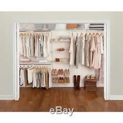 Rubbermaid FastTrack 6-10-ft Closet Kit White Easy Installation Shelves Rods New