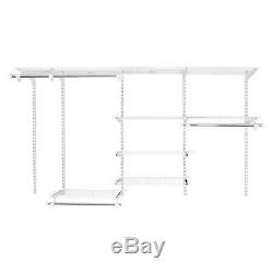 Rubbermaid Kit Flexible Closet System White Wire Adjustable Easy Installation