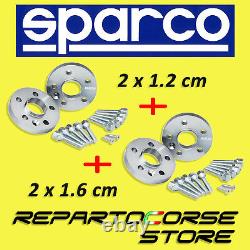 SPARCO WHEEL SPACERS KIT (2 X 12mm + 2 x 16mm) FIAT 500 / 595 ABARTH