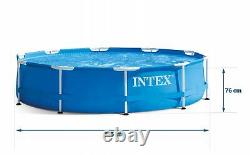 SWIMMING POOL INTEX 305cm 10ft Garden Round Frame Ground Pool + REPAIR KIT