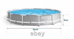 SWIMMING POOL INTEX 366cm 12ft Garden Round Frame Ground Pool + REPAIR KIT