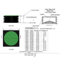 Septic Tank Plastic Riser Extension Adapter Ring Kit Durable Easy installation