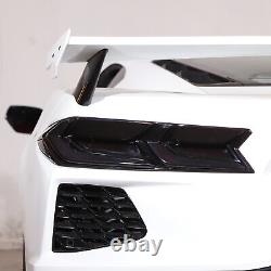 Smoked Rear Tail Light Trim BlackOuts Lens Covers Kit For C8 Corvette 2020-2023