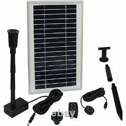 Solar Powered Water Pump and Panel Kit with Battery Pack and Remote Control, Use