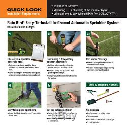 Sprinkler Kit Rain Bird Easy Install In Ground Automatic System Lawn Yard Timer