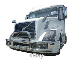 Stainless Steel Deer Guard Front Grill Bumper Protector For Volvo VNL 2004-2019