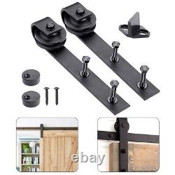 Sturdy and Smooth Barn Door Hardware Kit 2pcs Rollers Easy Installation