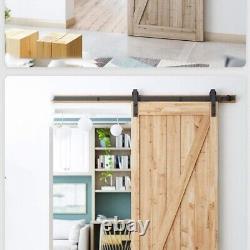 Sturdy and Smooth Barn Door Hardware Kit 2pcs Rollers Easy Installation