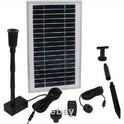 Sunnydaze Solar Pump Kit with Remote Control Battery Pack 105 GPH 55 Lift