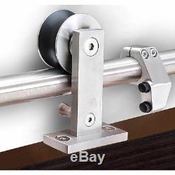 Top mount easy install barn door hardware stainless steel sliding barn track kit